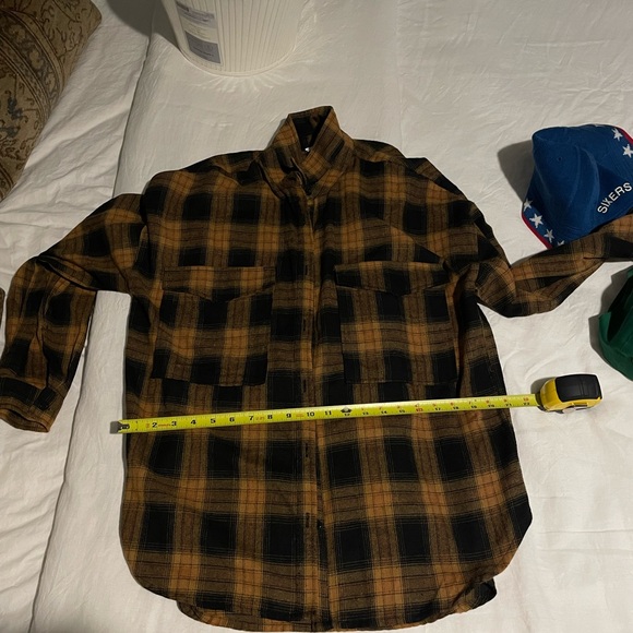12th Tribe Black and Gold Plaid Shirt - Picture 4 of 4